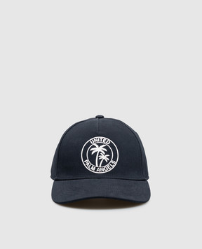 Palm Angels Blue cap with logo print PALMB001FB001