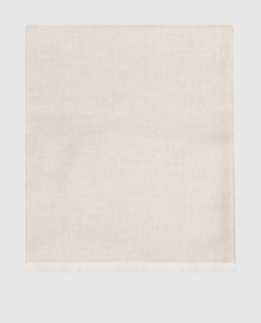 Brunello Cucinelli Beige stole with linen and lurex MSCDAGL67