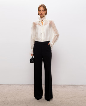 Twinset Ivory blouse with lace 262AT2232