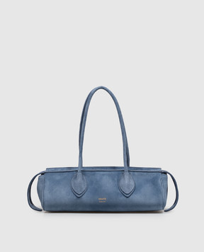 Khaite Donna blue suede baguette bag H2057726