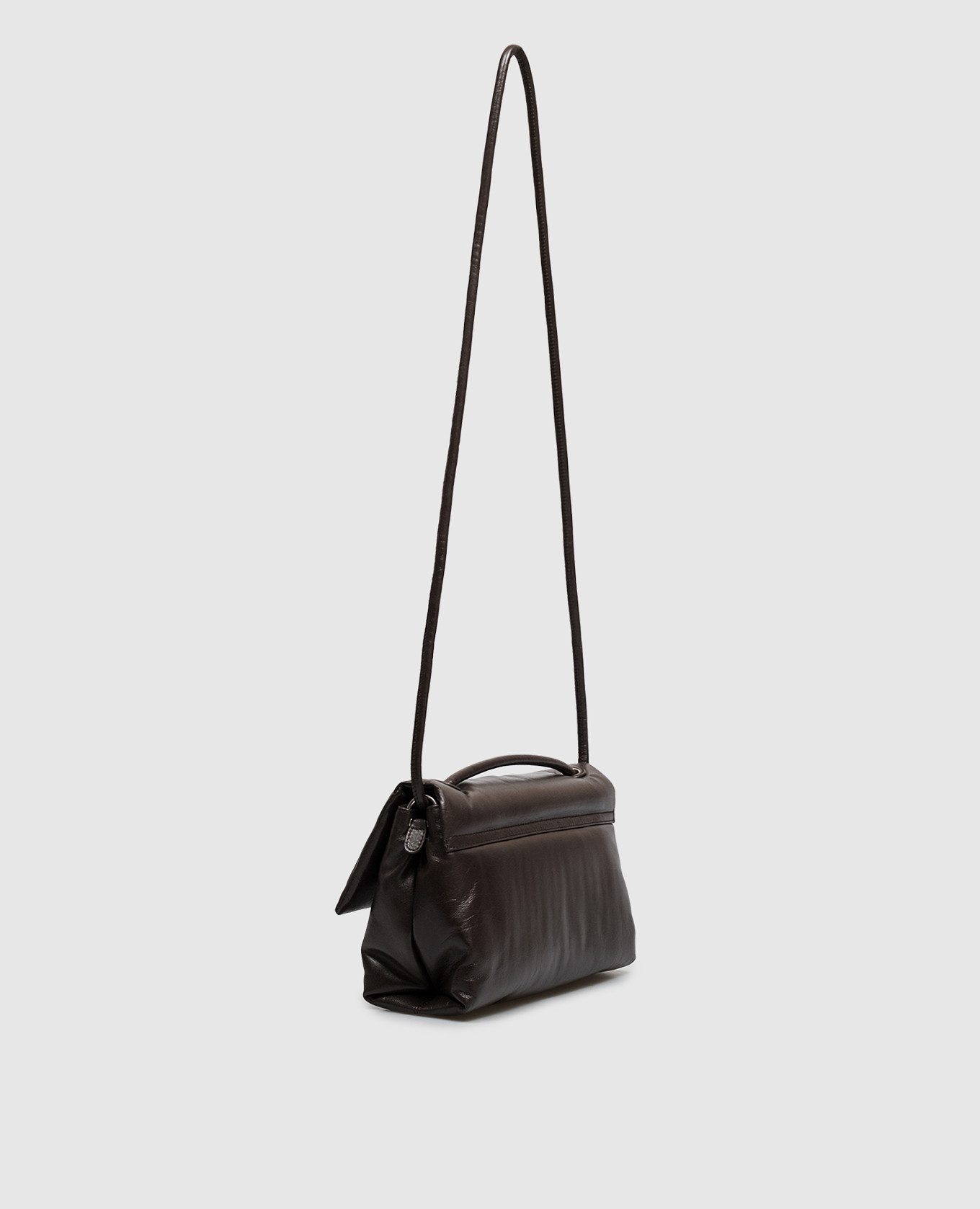 Brown leather bag Voulez-Vous Ami Paris 3