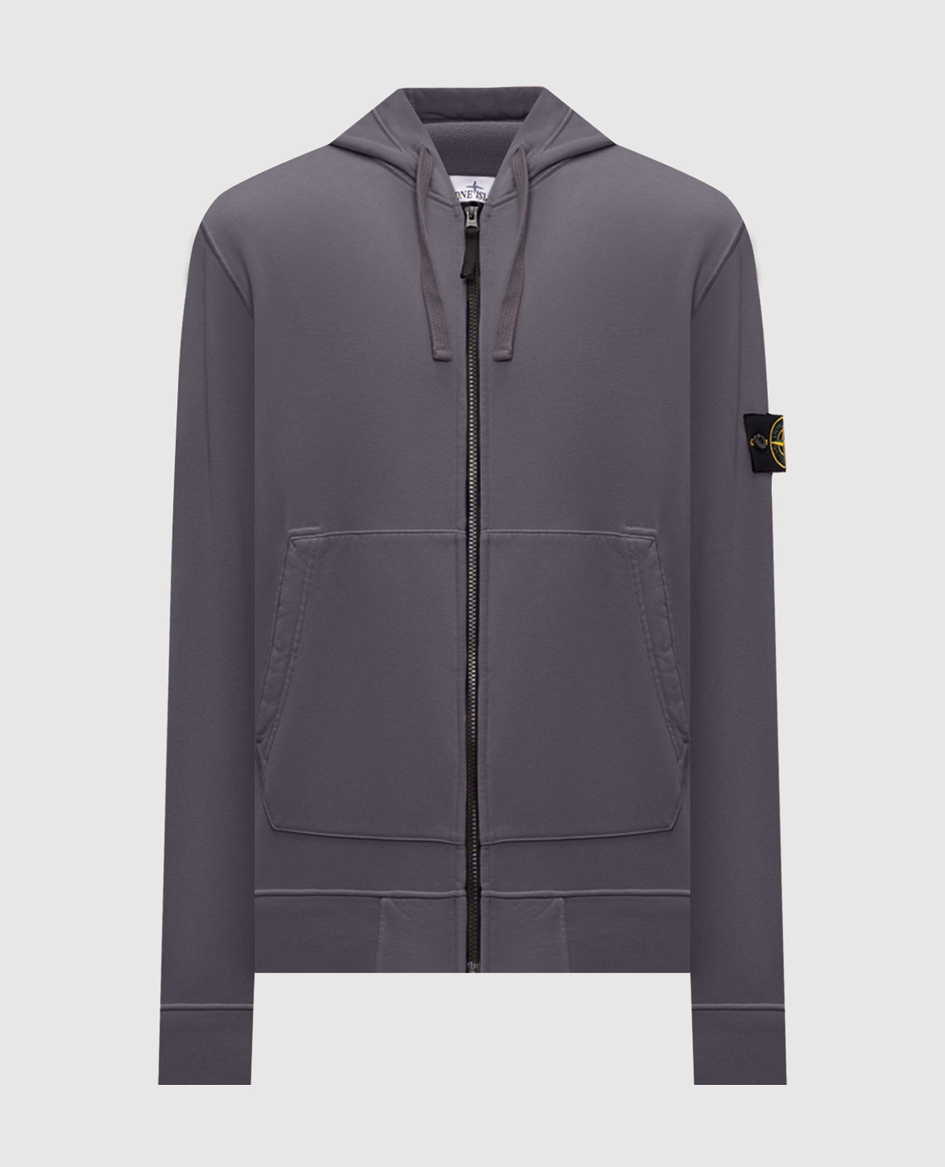 Grey sports jacket with logo patch