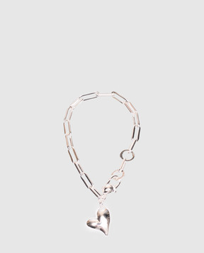 Jenny Bird Silver Puffy Heart Bracelet JB2144HPSW