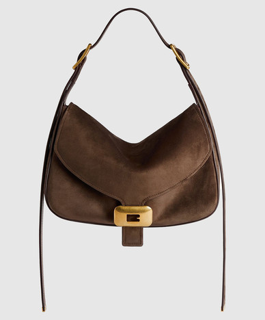 Brown nubuck bag Clicca