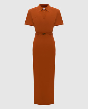 Rowen Rose Brown midi dress RRJ101L