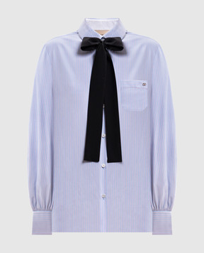 Valentino Blue striped shirt 9B3AB8J6ACC