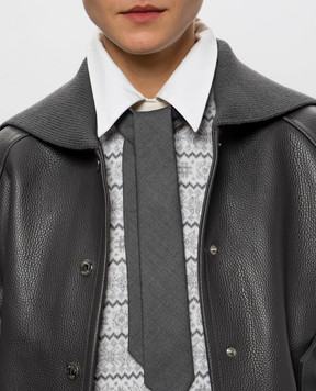 Thom Browne Gray wool tie FNL029A00626