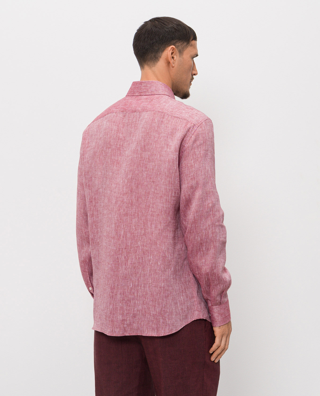 

Burgundy linen shirt Brunello Cucinelli