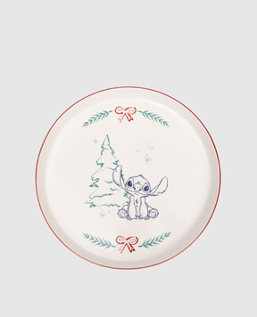Disney White ceramic dinner plate Stitch DN25342