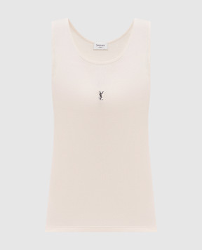 Saint Laurent Beige ribbed top 823603Y37EC