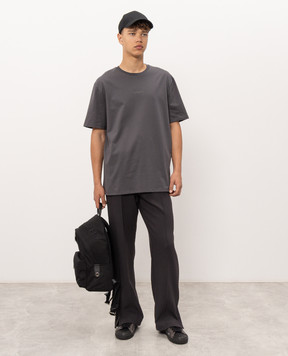 Premiata Grey T-shirt with logo print PA1027