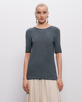 UMA WANG Blue T-shirt Tea UW1038