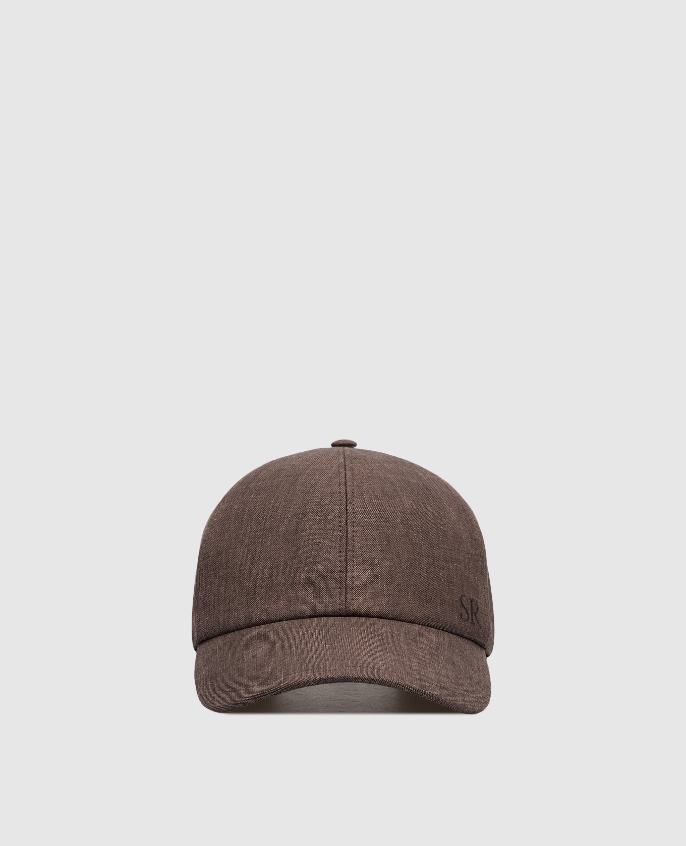 Brown cap made of linen, wool and silk