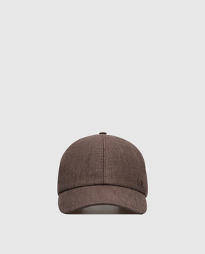 Stefano Ricci Brown cap made of linen, wool and silk MCV61NV18FB127HA