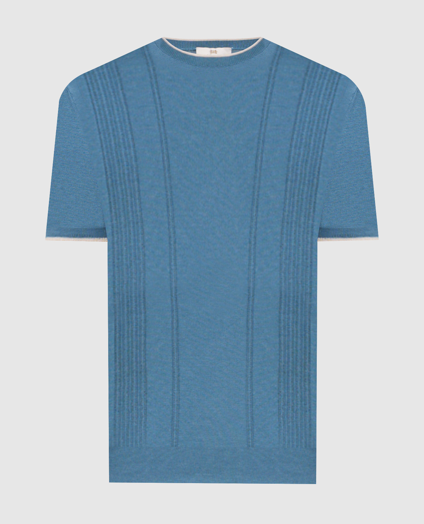 Blue silk t-shirt Enrico Mandelli