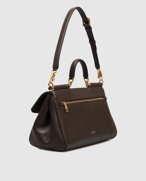 Dolce&Gabbana My Sicily brown leather satchel bag BB7782B7321