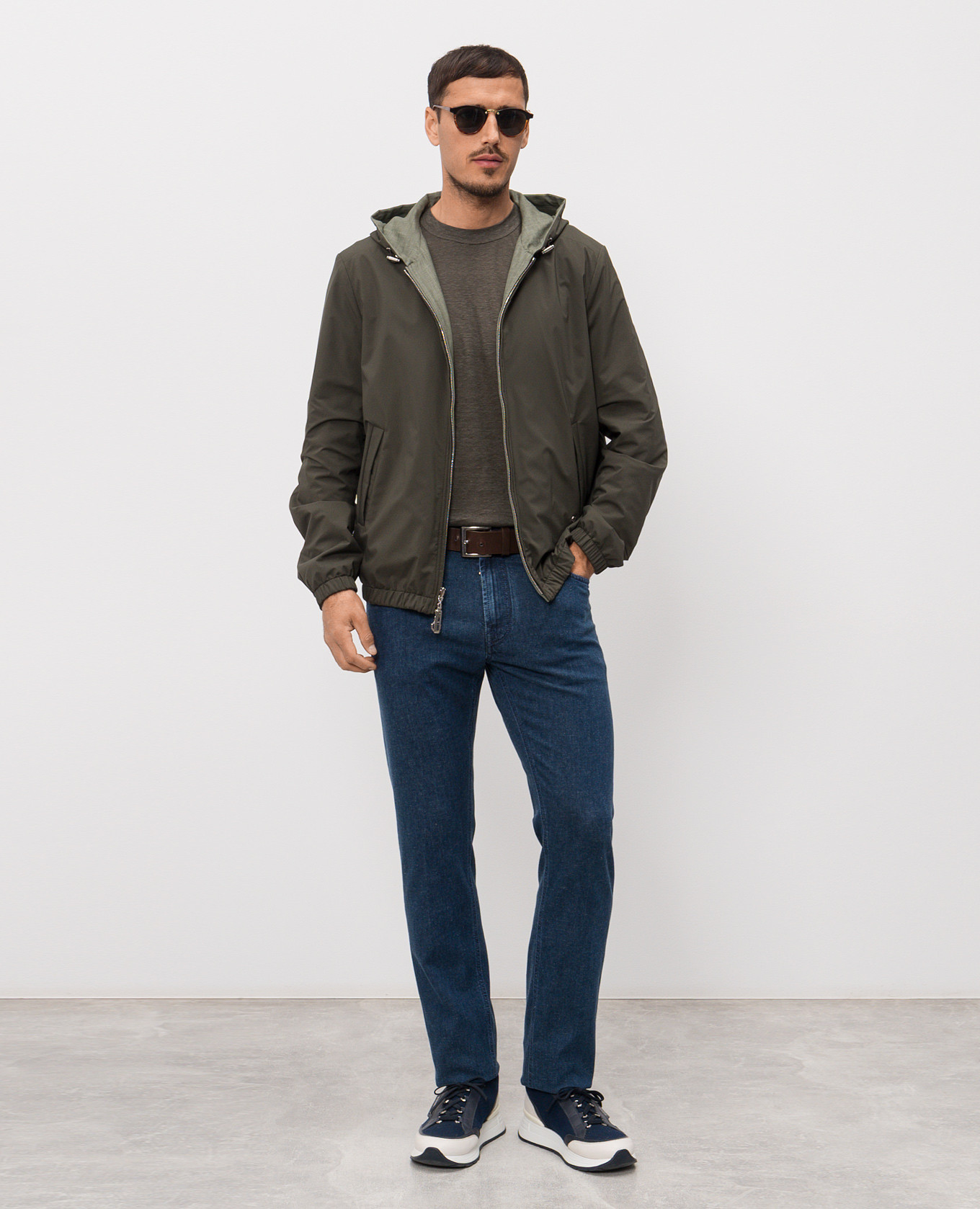 

Khaki linen T-shirt Stefano Ricci