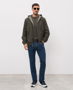 Stefano Ricci Khaki linen T-shirt K919071G10T26205