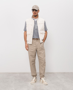 Brunello Cucinelli Beige linen pants MH255S2470