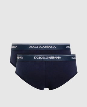 Dolce&Gabbana Set of blue briefs with logo M9C03JONN95