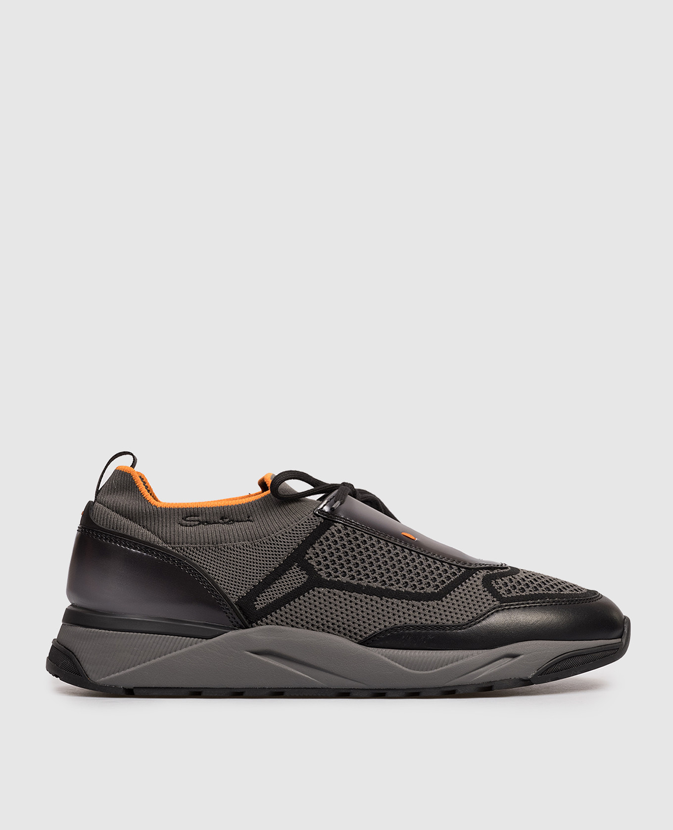 Gray combination sneakers