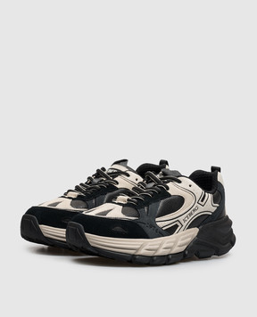 Iceberg Black logo-embossed combination sneakers IU1706