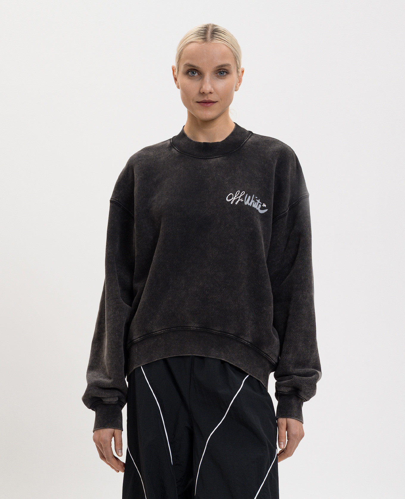 

Grey sweatshirt with Marker logo print Off-White