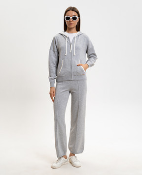 Twinset Grey sports jacket with logo 261LL3MBB
