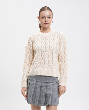 Max & Co Beige CLAVIER pullover with wool CLAVIER