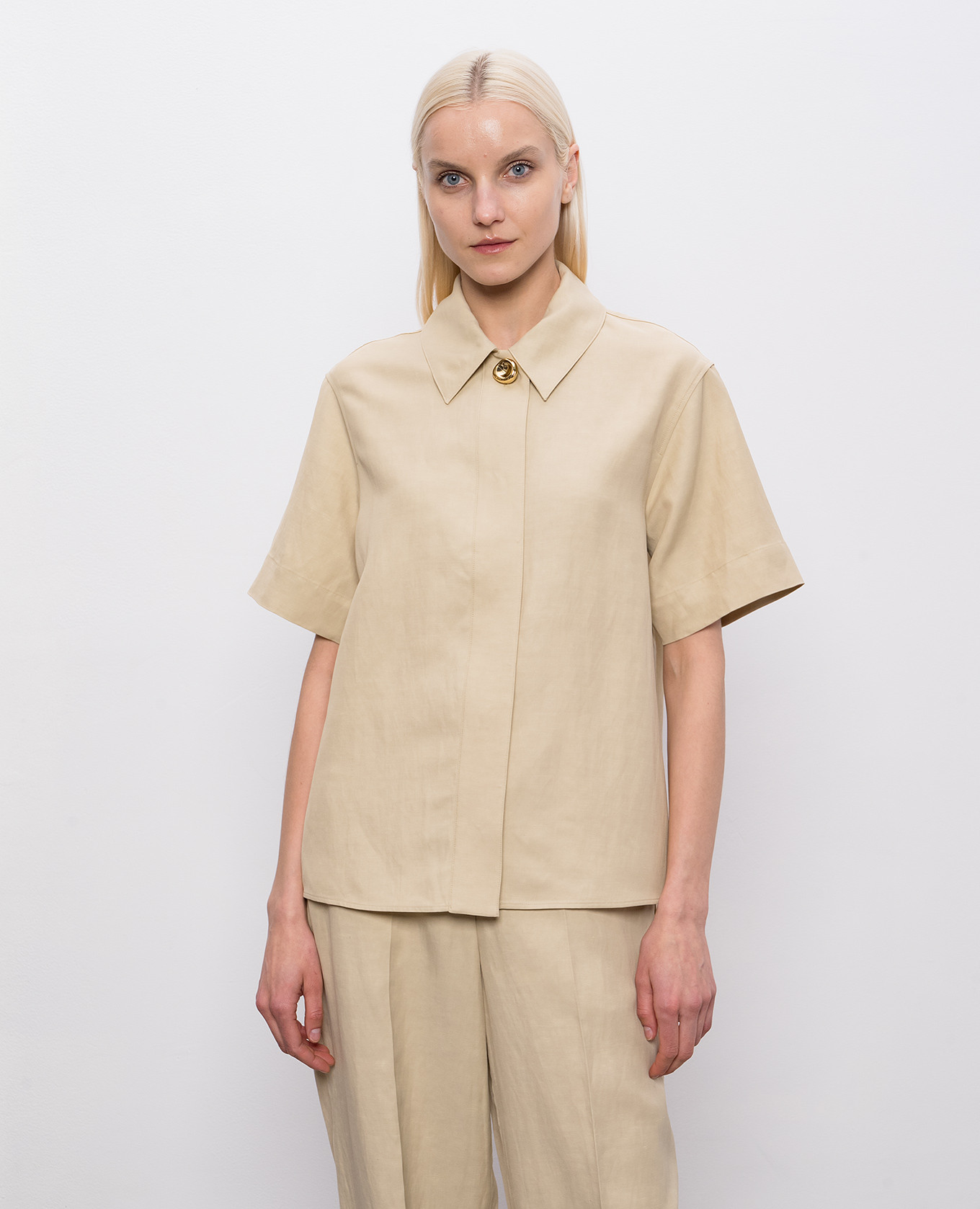 

Beige Volume shirt with linen JOSEPH