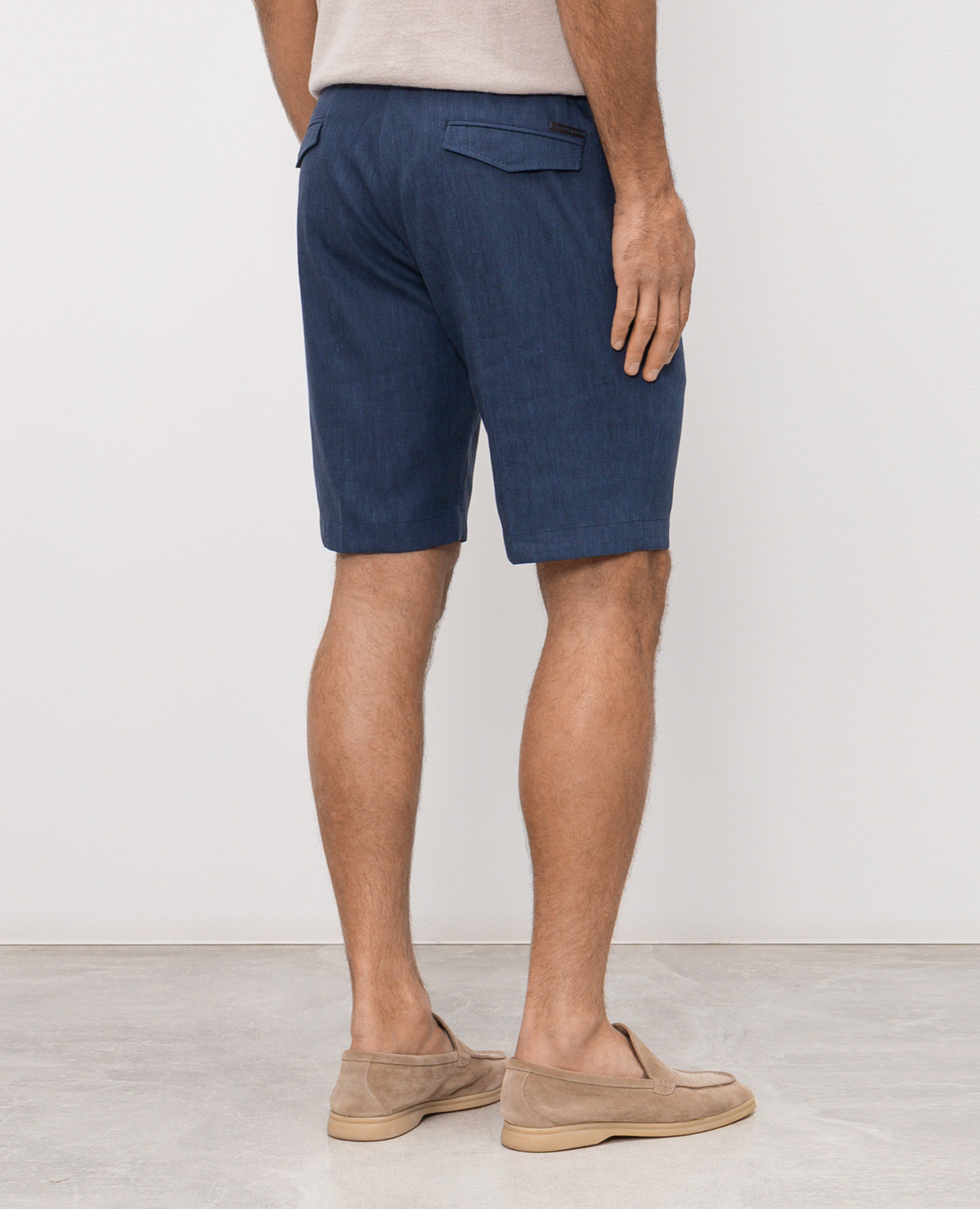 

Blue linen and wool shorts Stefano Ricci