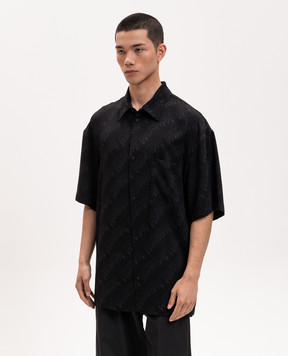 Balenciaga Black shirt with logo print 871407TUL02