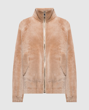 Babe Pay Pls Beige sheepskin coat with zipper 2628MERINO