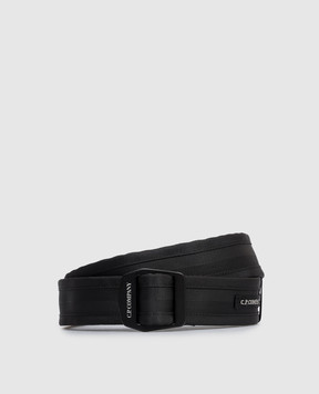 C.P. Company Black belt with logo patch MAC269A110243A
