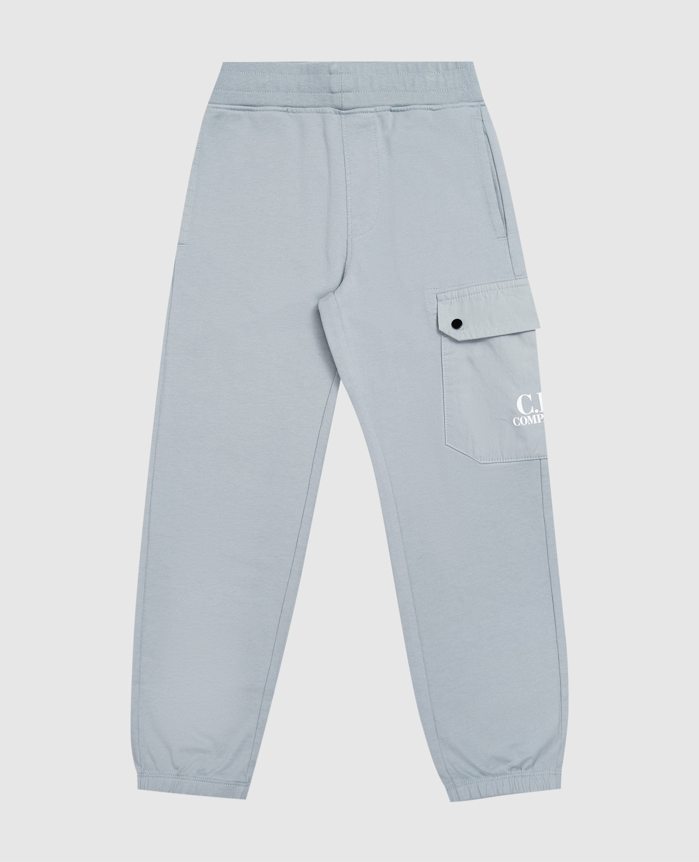 Children's blue joggers with logo print