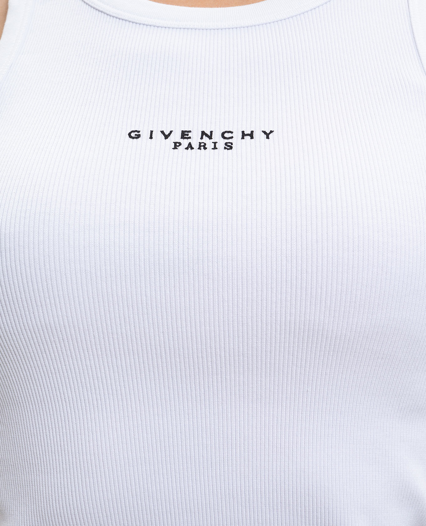 

White ribbed top with logo Givenchy