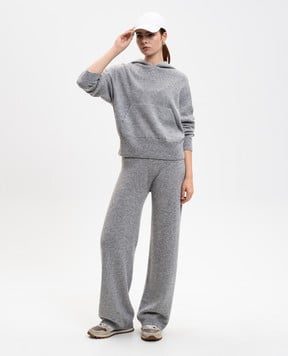 Peserico Gray pants with alpaca wool and silk S94105F079283E