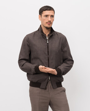 Enrico Mandelli Brown jacket made of wool, silk and linen 3T501A6020
