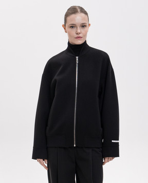 Max Mara Sportmax ONDATA black wool bomber jacket SPXONDATA