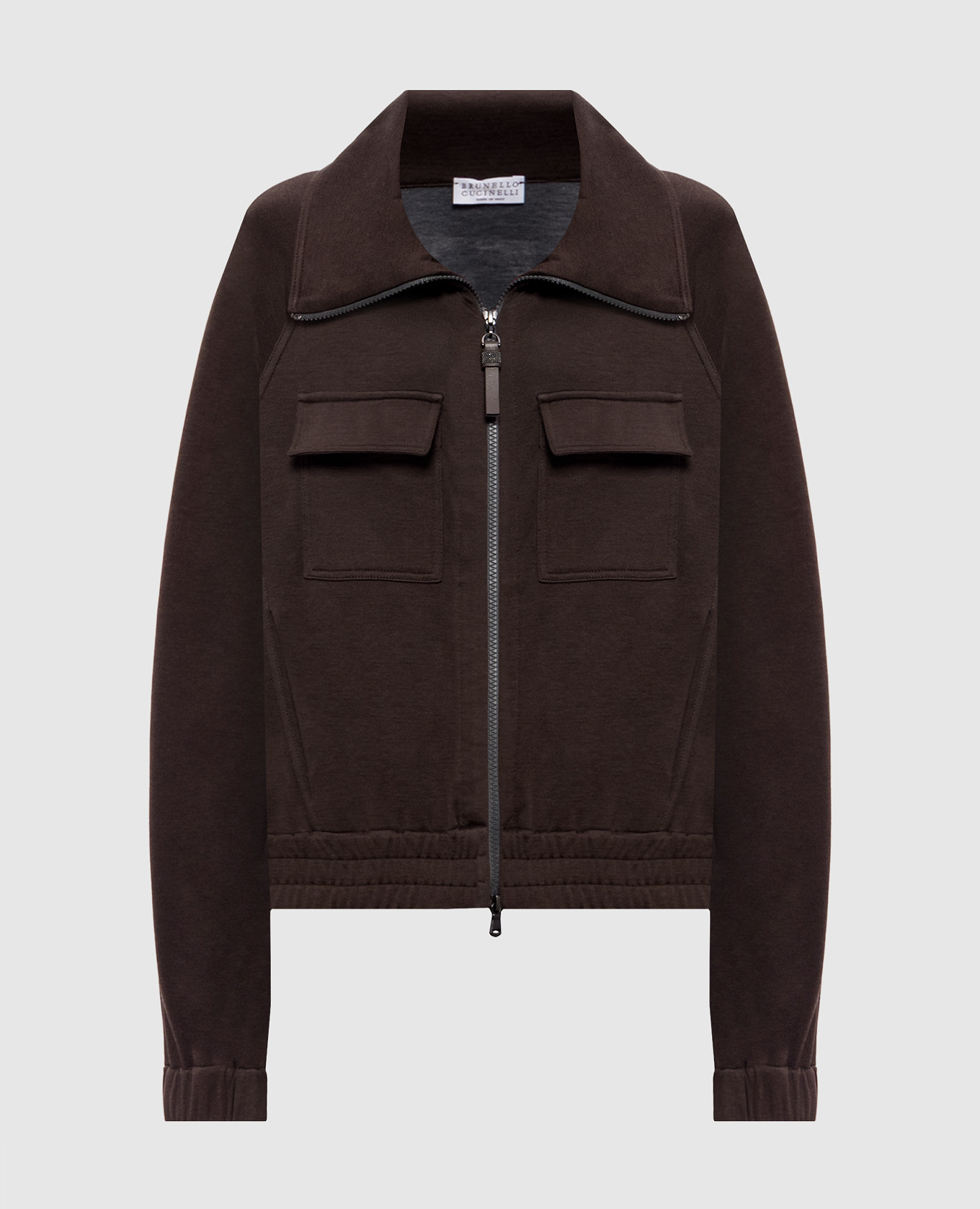 Brown sports jacket with silk