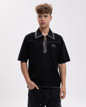 AMIRI Black wool polo shirt AM426KN024