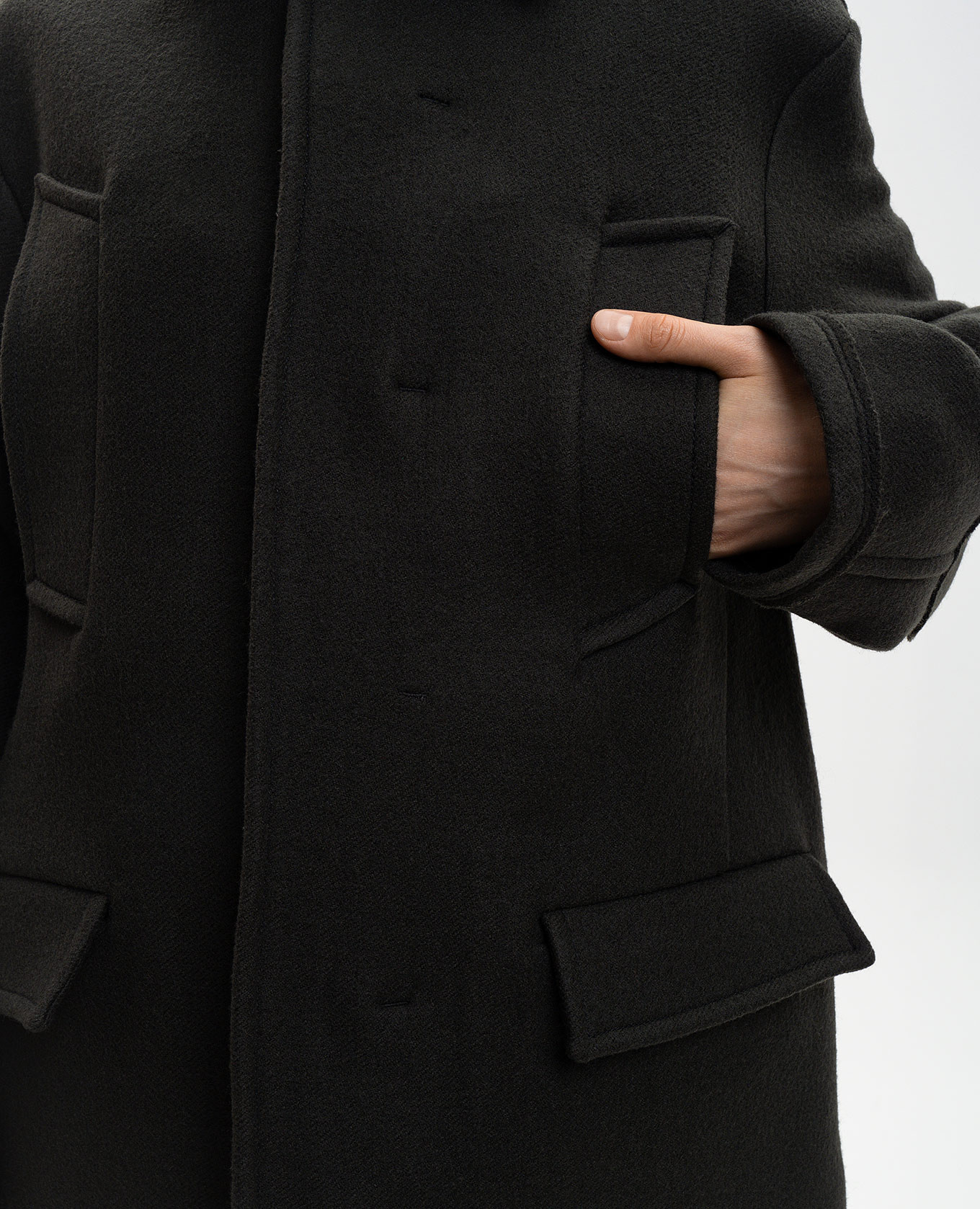 Gray wool coat Ami Paris 5