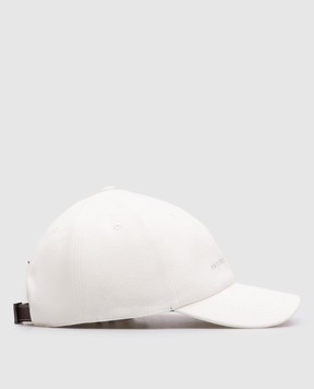 Brunello Cucinelli White cap with logo embroidery M277P9850
