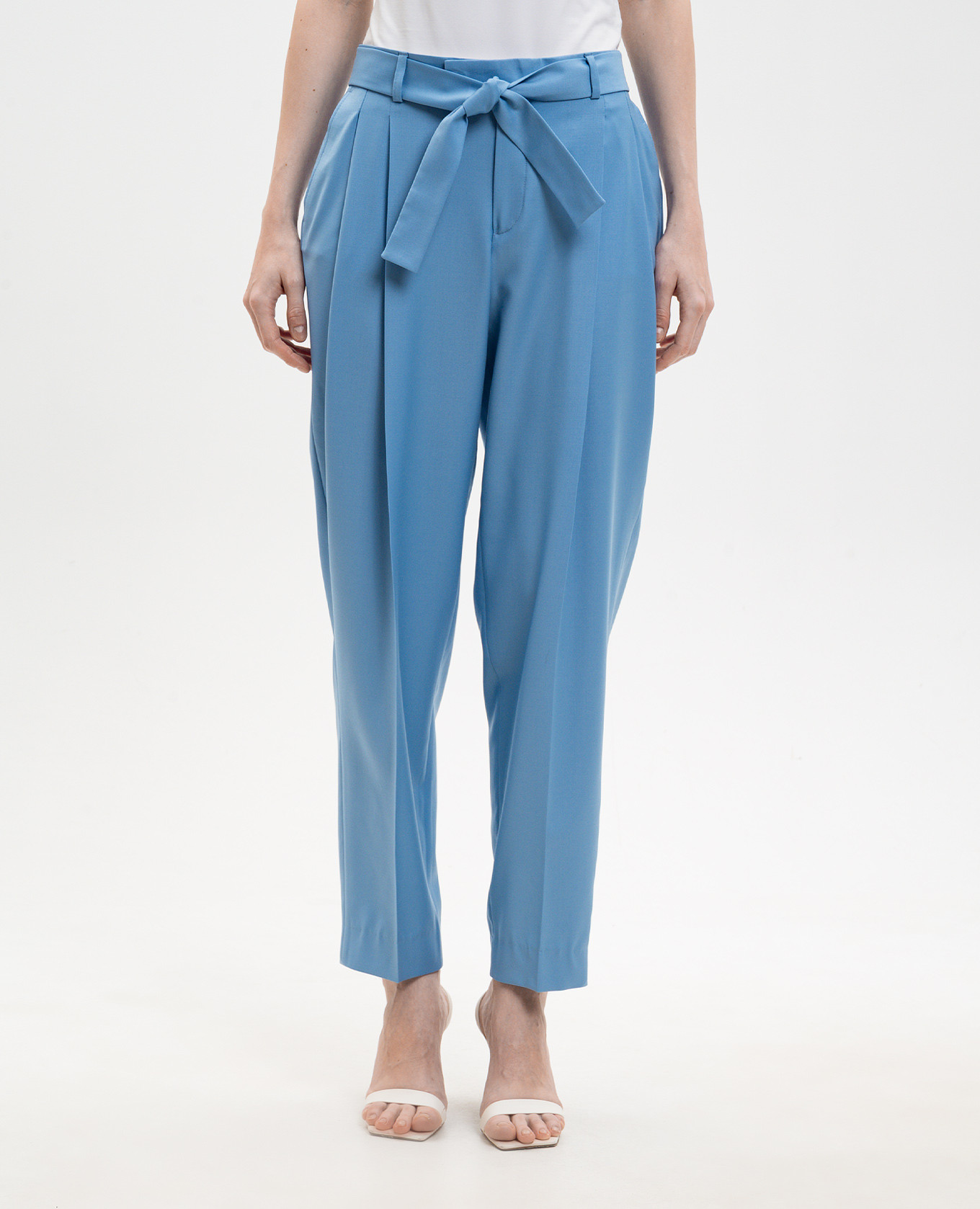 

Blue wool pants with belt Jacob Lee