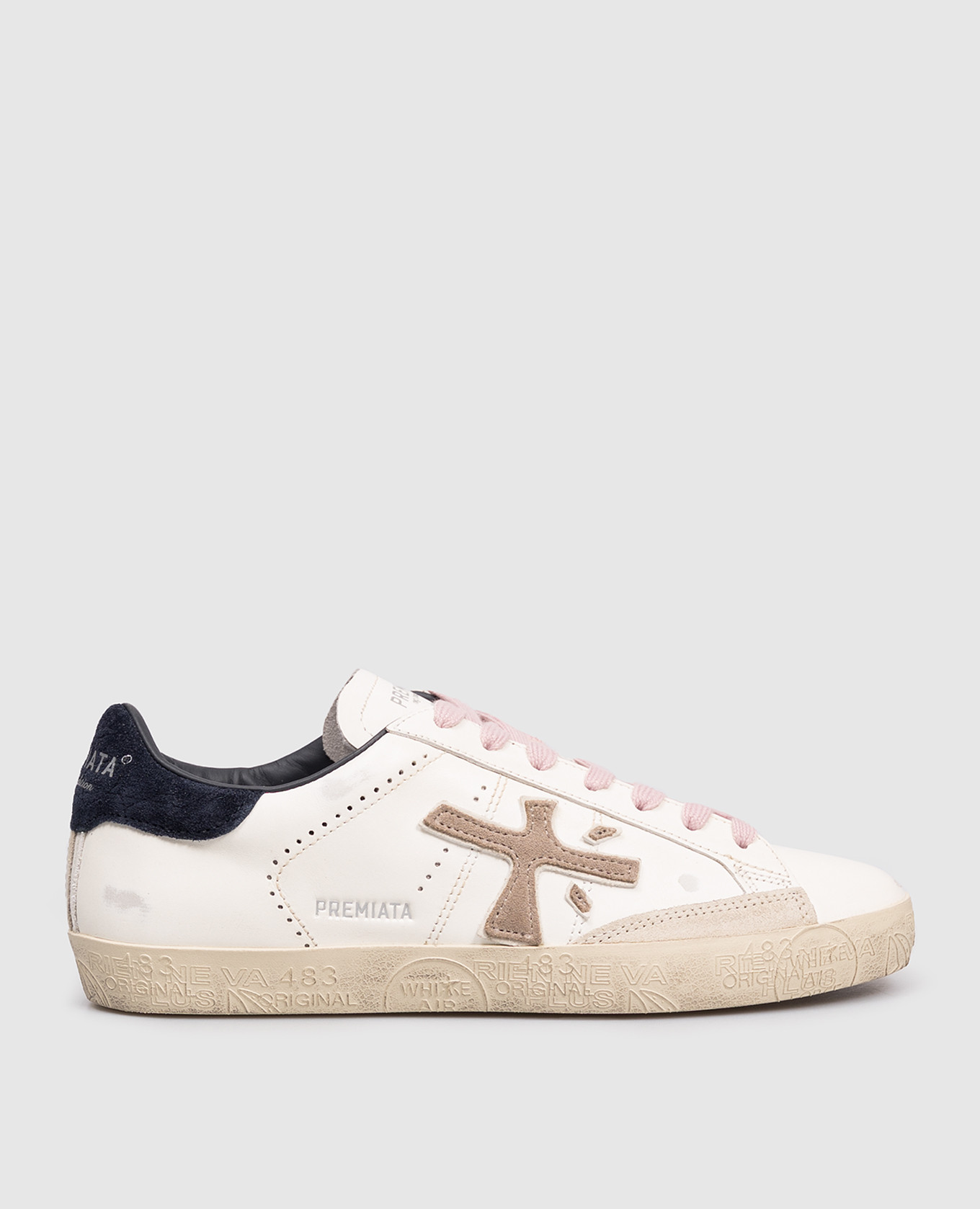 

STEVEND white leather sneakers with vintage effect Premiata