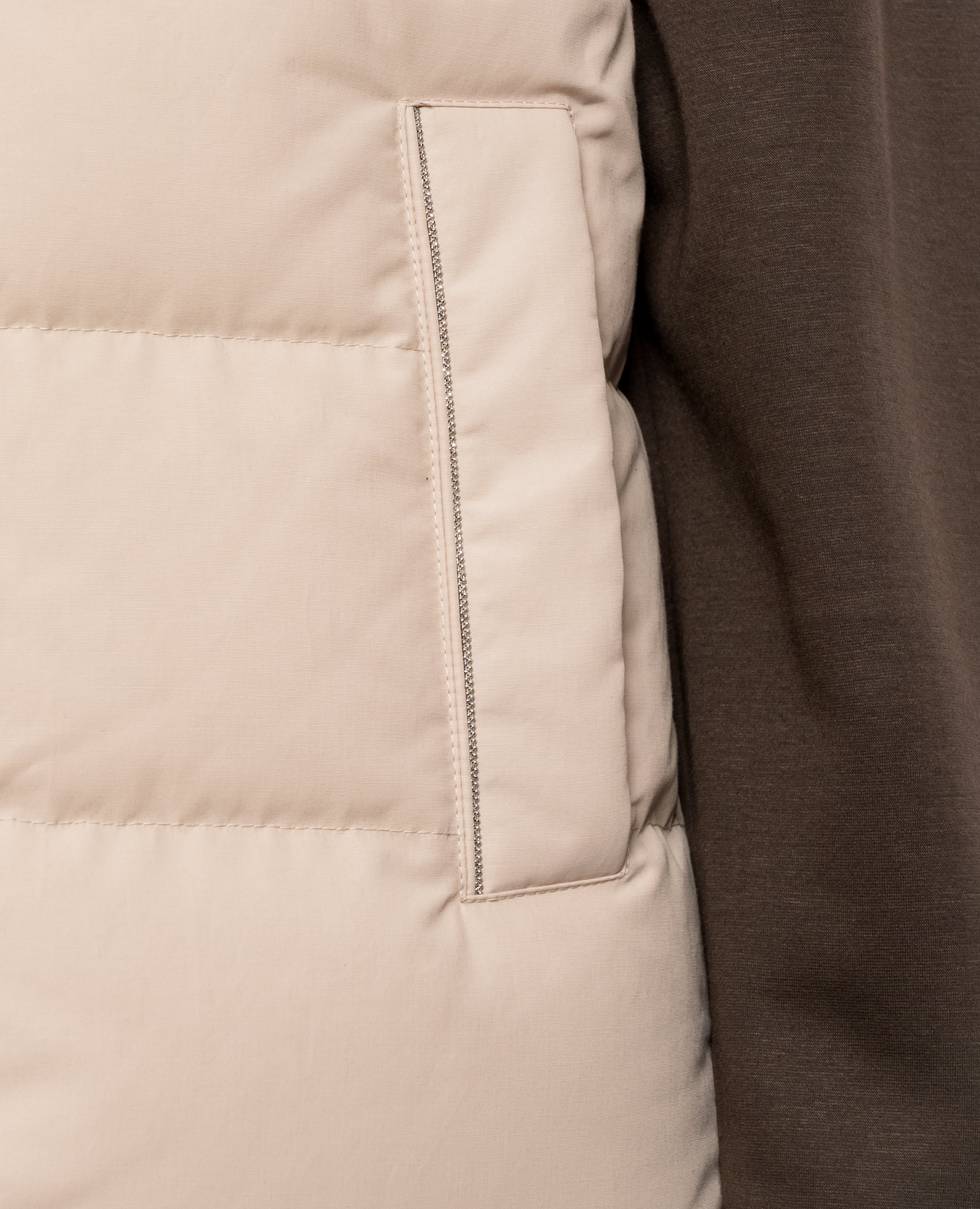 Beige down vest with monil chain Peserico 5