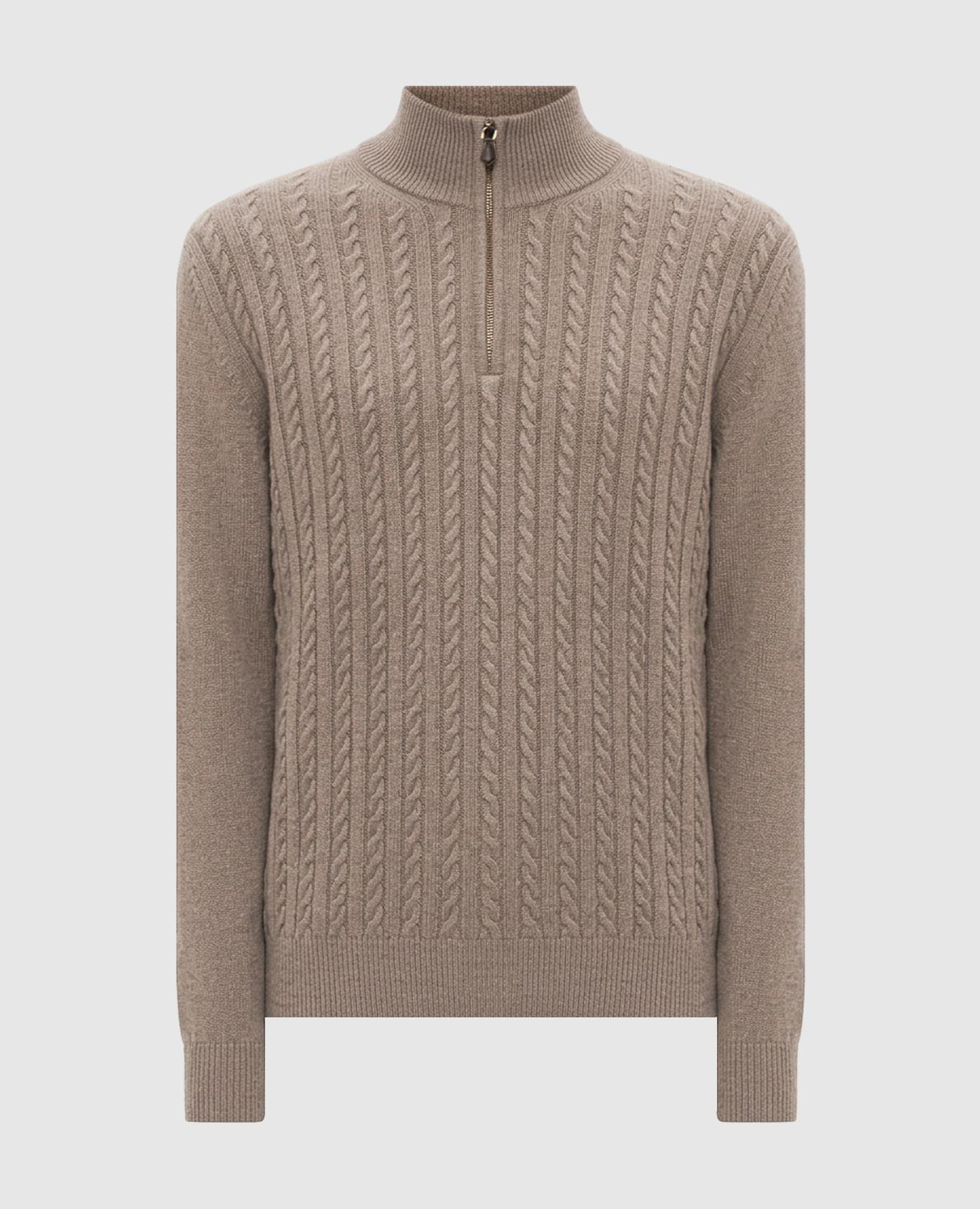 Brown wool and cashmere sweater
