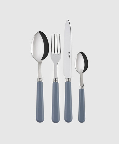 Pop Unis gray cutlery set for 6 people