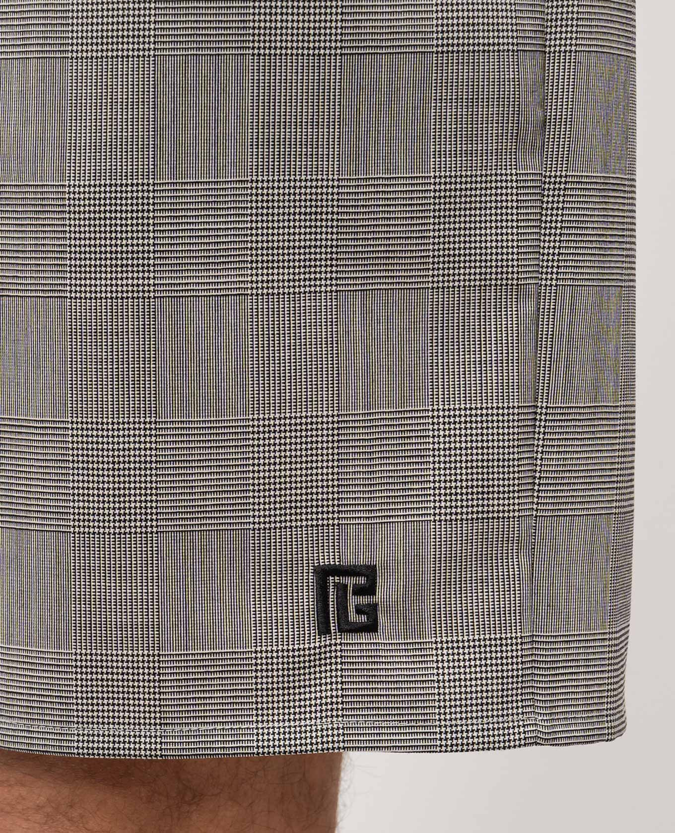 

Grey Windsor Check Wool Shorts Balmain