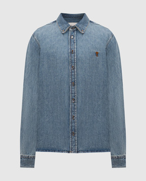 Ami Paris Ami de Coeur blue denim shirt USH786DE0056